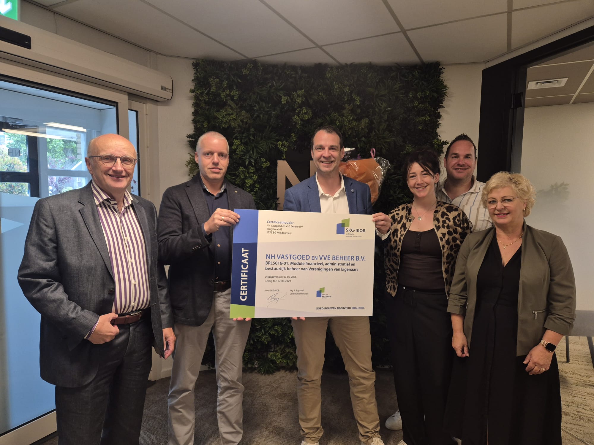 SKG IKOB certificaat uitreiking NH Vastgoed en VvE beheer B.V. SKG IKOB certificaat uitreiking NH Vastgoed en VvE beheer B.V.